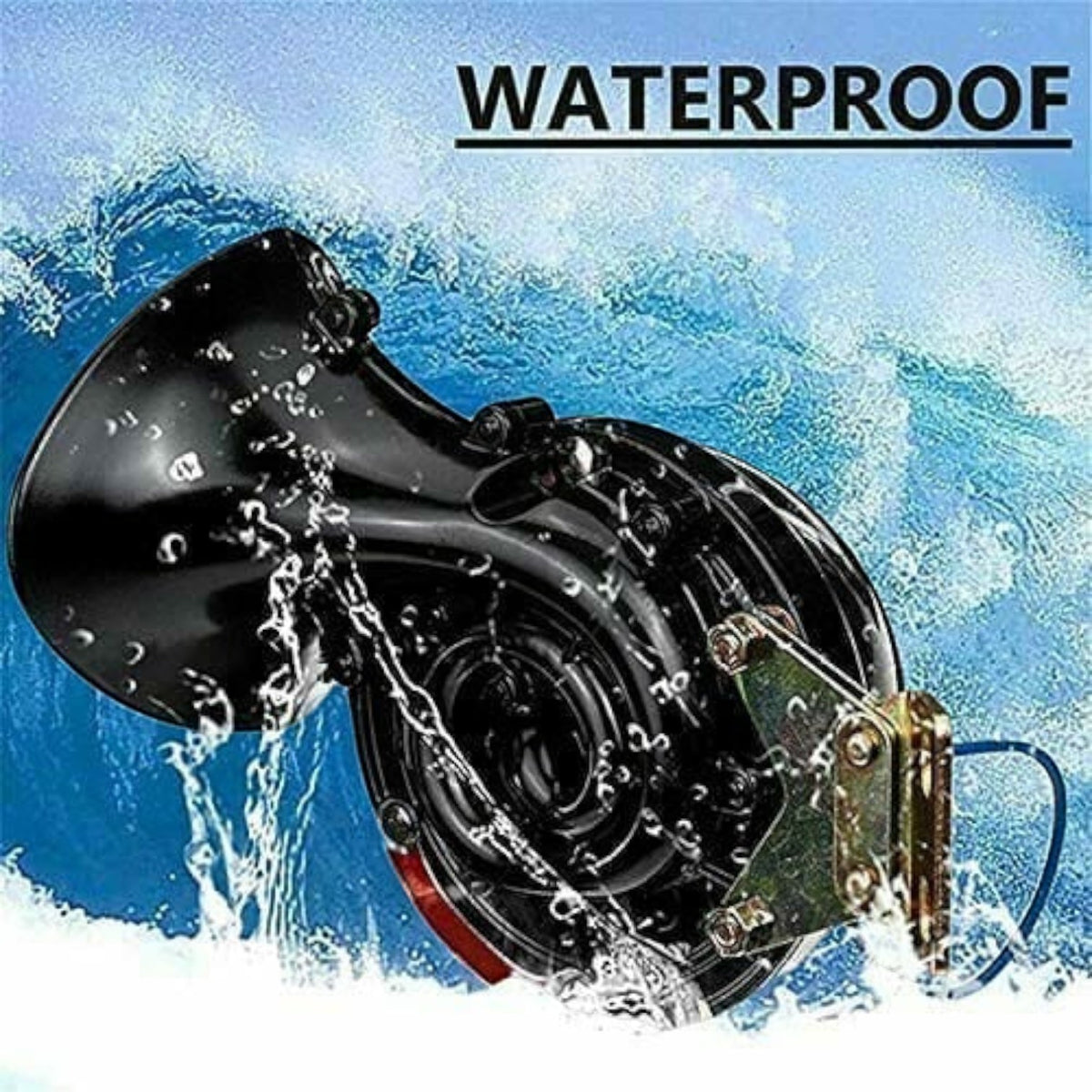 300dB Train Horn with Built-In Compressor and Snail Chamber for 12V Vehicles