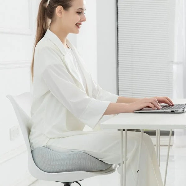 Ergonomic Seat Cushion with Memory Foam and Adjustable Straps for Office and Car Seats