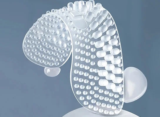 Heel Grip Inserts with Textured Surface and Impact Absorption, Adhesive Backing