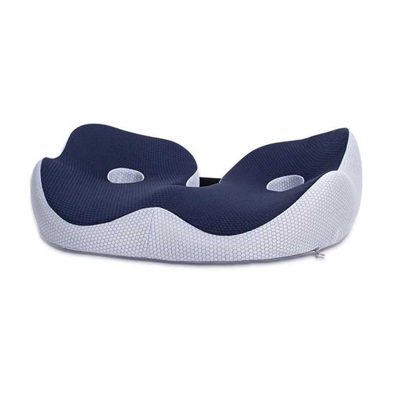 Ergonomic Seat Cushion with Memory Foam and Adjustable Straps for Office and Car Seats