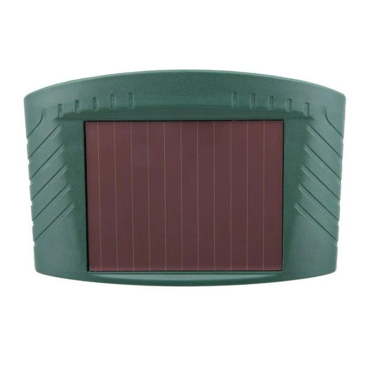 Solar Powered Ultrasonic Animal Repeller with Motion Sensor, Flashing LED Light and Ground Stake