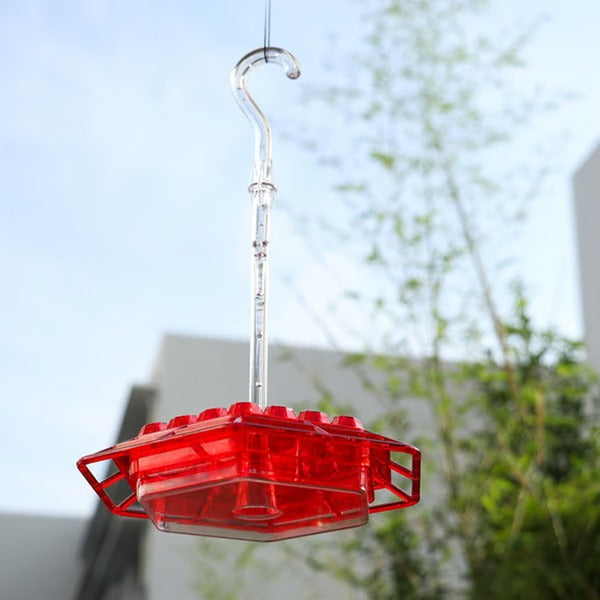 30-Port Hummingbird Feeder with Ant Moat and Clear Body, Red Attraction Color