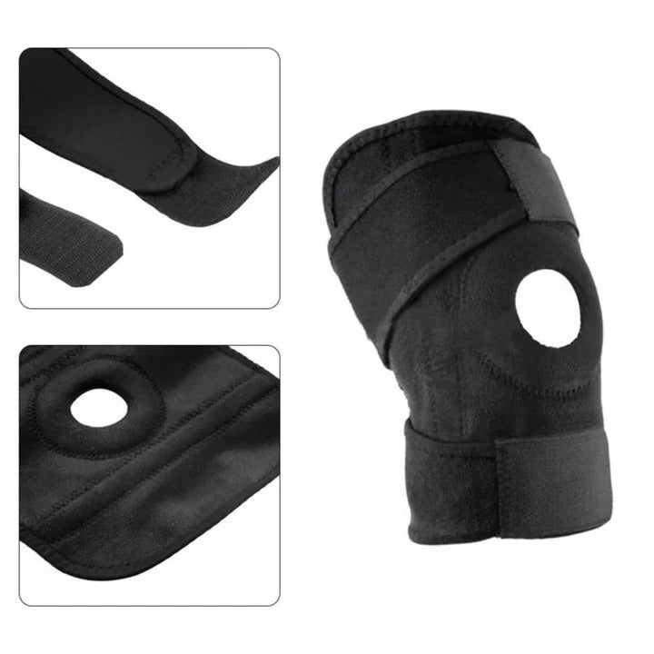Adjustable Compression Knee Brace with Side Stabilizers and Neoprene Padding