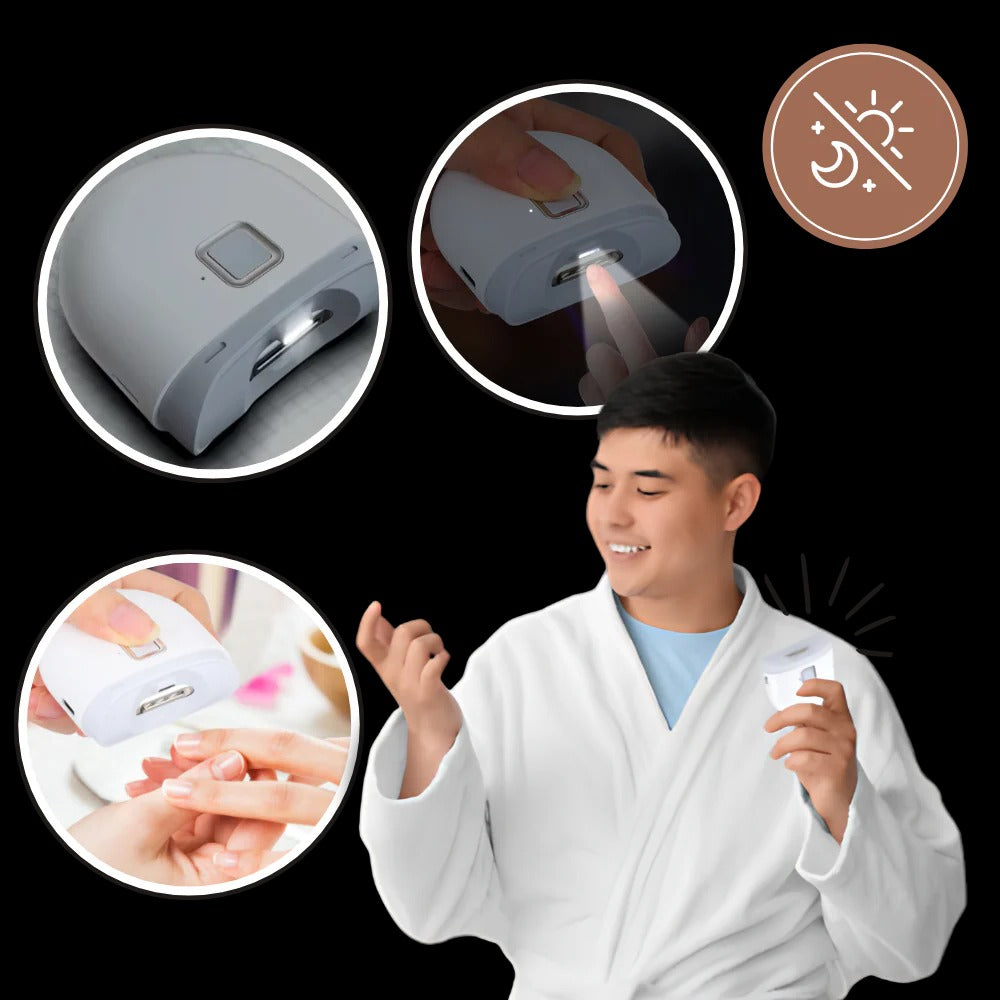 Electric Nail Grinder with Built-In Light and Dual Speed Settings