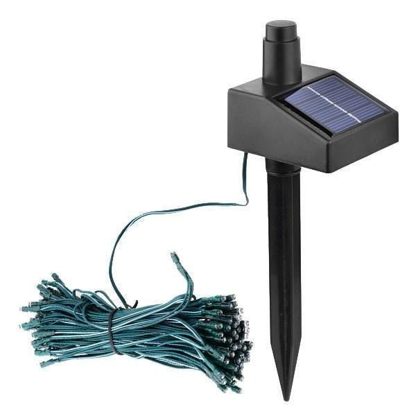 Solar LED Fairy Light String with 100 Bulbs and Automatic Dusk Activation, 17 Meters