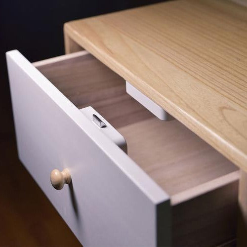 Wireless Smart Drawer and Cabinet Lock Controlled from a Phone App with a Hidden Installation