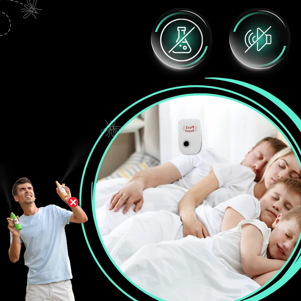 Ultrasonic Pest Repeller with 1290 Square Foot Coverage and Pet Safe Frequencies