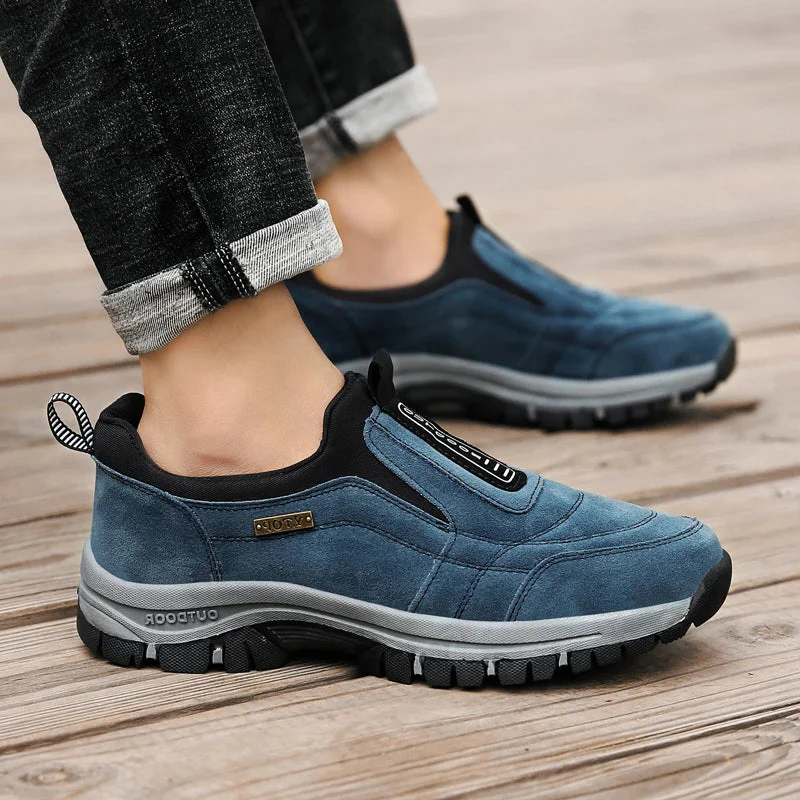 Slip-On Hiking Shoes with Forefoot and Rearfoot Support, Grip Rubber Soles