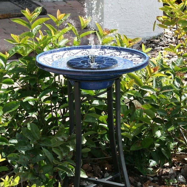Solar Water Fountain with Four Spray Nozzles and Floating Design for Birdbaths
