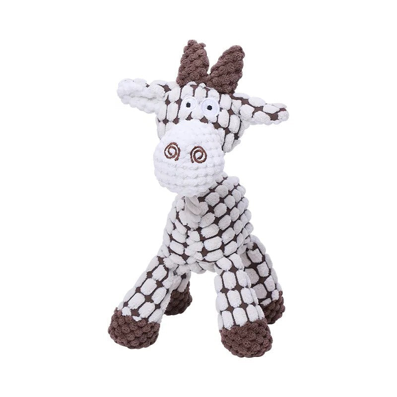 Reinforced Plush Dog Toy with Built-In Squeaker for Medium to Large Dogs