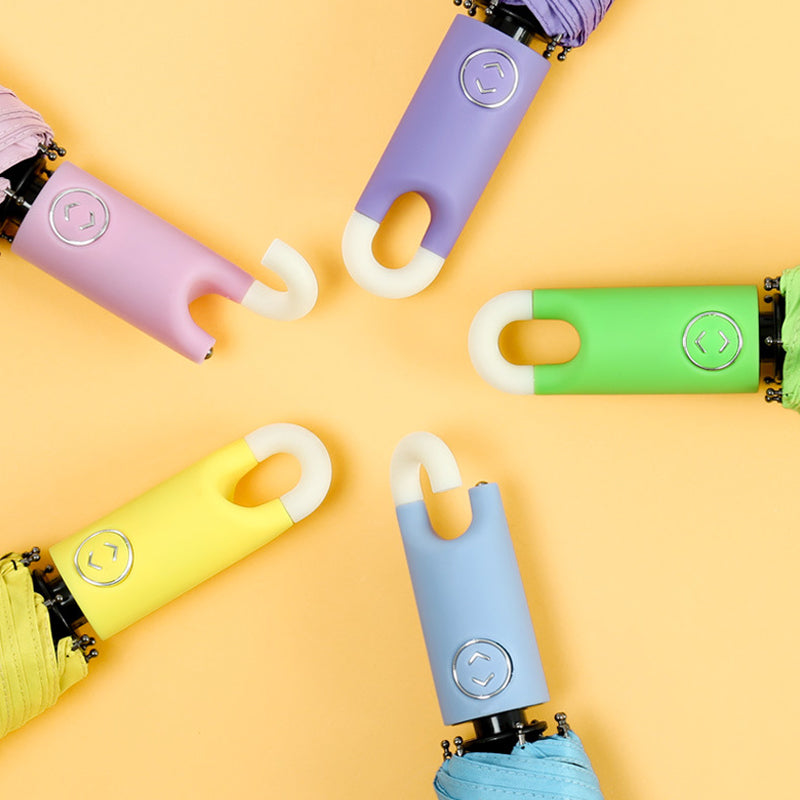 Automatic Opening Umbrella with Rotating Hook Handle and Water Repellent Canopy