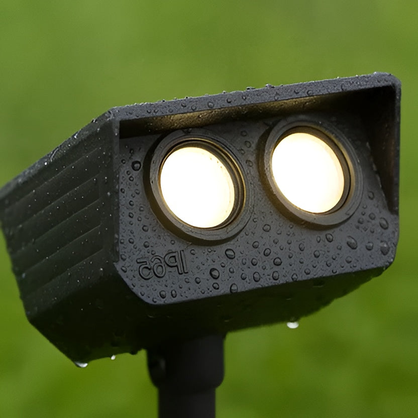 Solar Spotlight with Adjustable Zoom Lens and RGB Color Modes for Garden Paths