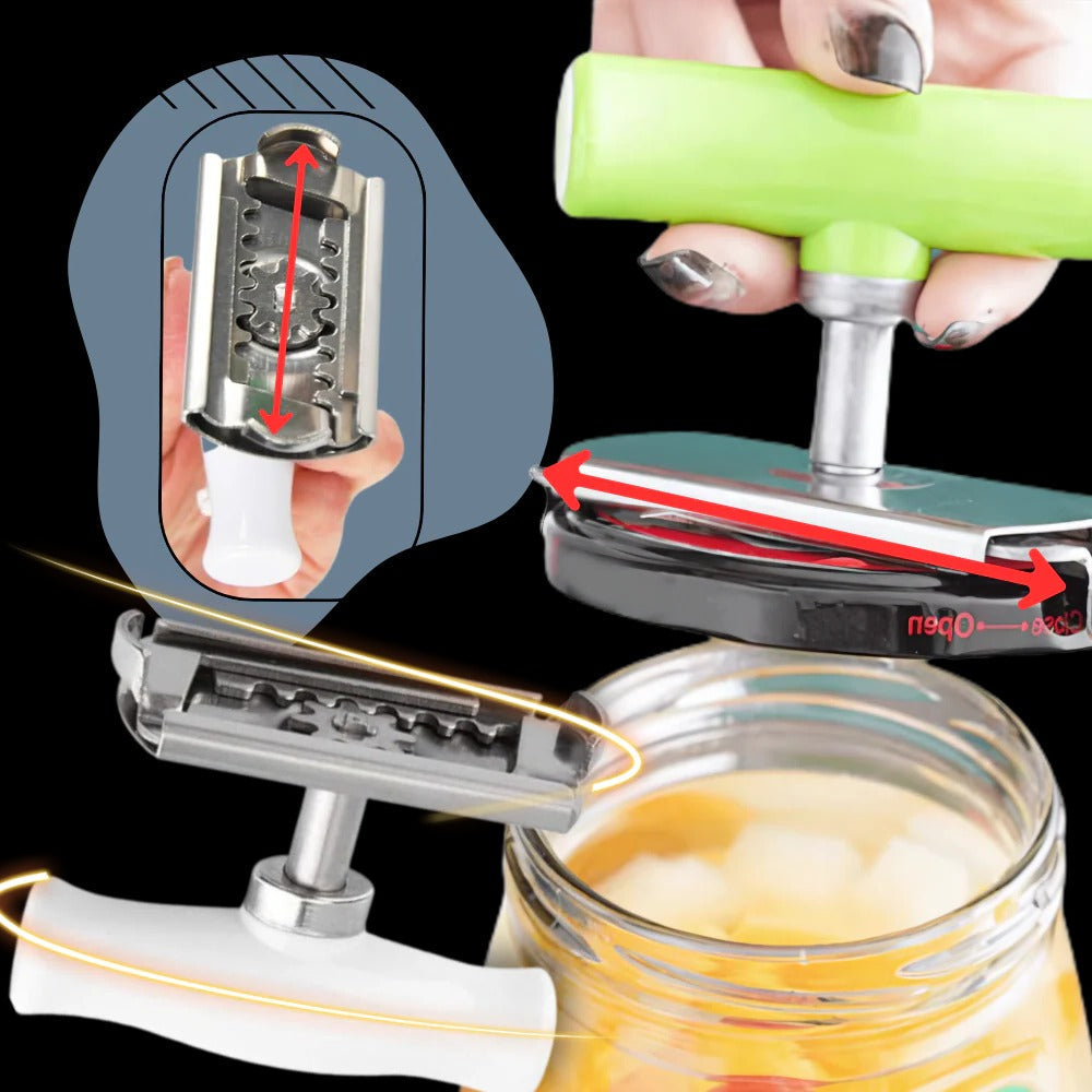 Adjustable Jar Opener for Lids 0.98 to 3.74 Inches with Textured Grip