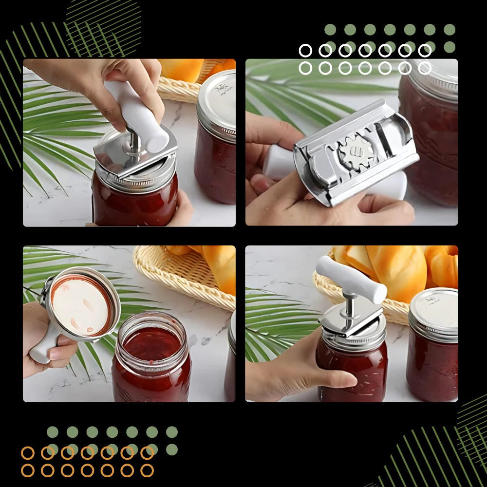 Adjustable Jar Opener for Lids 0.98 to 3.74 Inches with Textured Grip