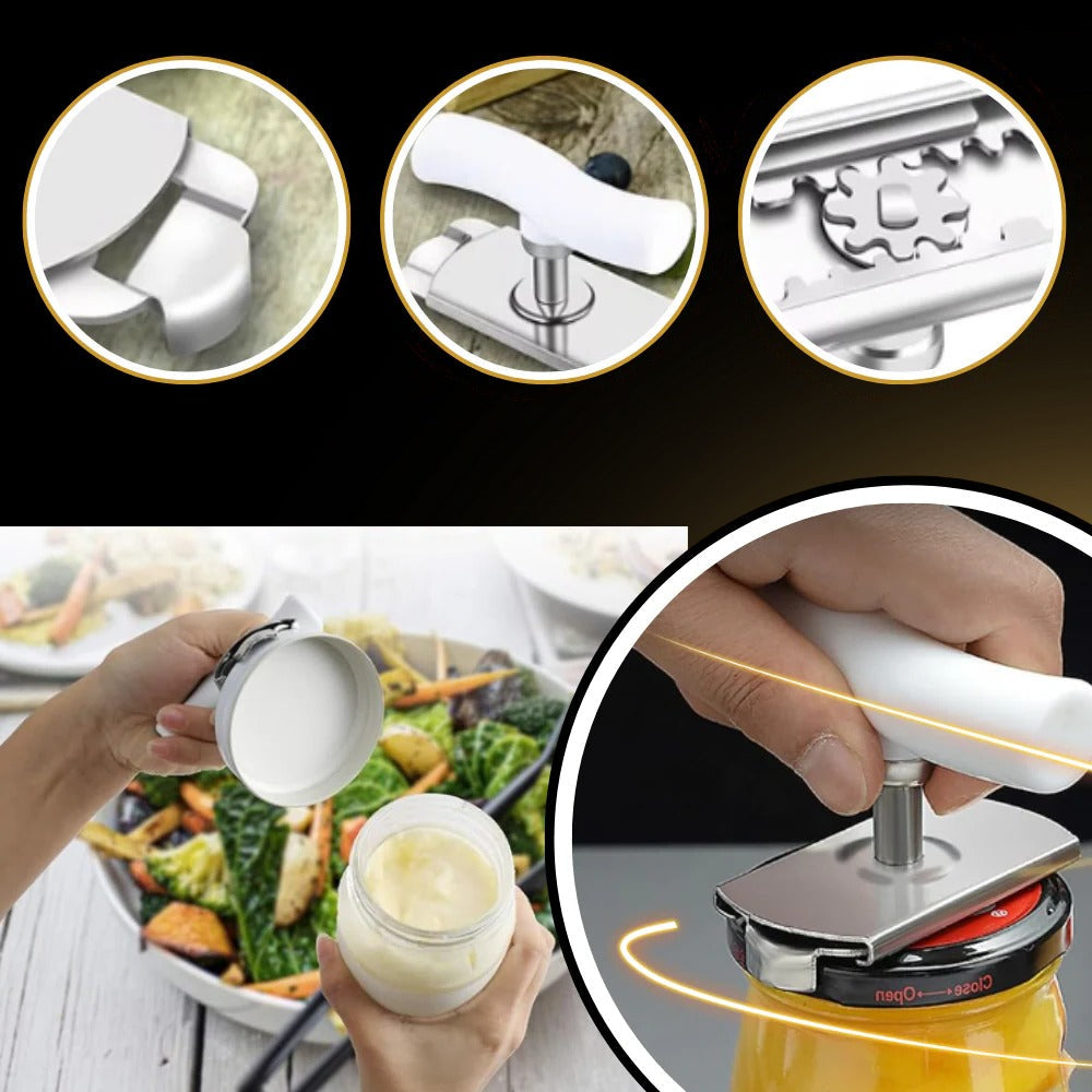 Adjustable Jar Opener for Lids 0.98 to 3.74 Inches with Textured Grip