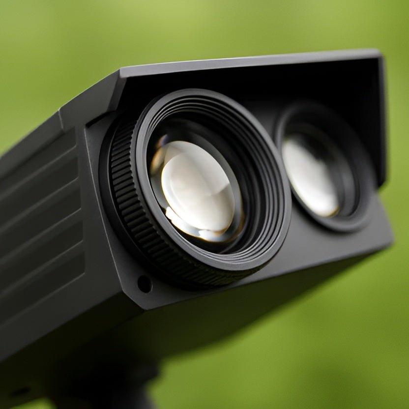 Outdoor Solar Spotlight with Adjustable Zoom Lens and RGB Color Options - Alverraliving