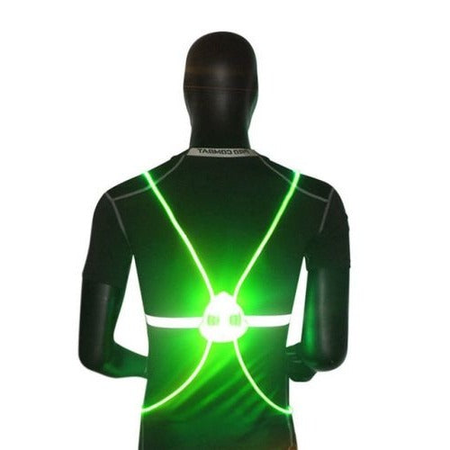 Fiber Optic Safety Vest with 360 LED Visibility and Three Light Modes