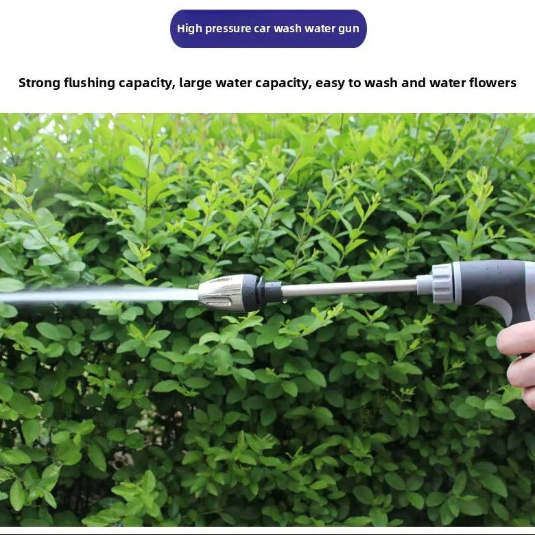 Long Handle Garden Hose Nozzle with Three Spray Patterns and Flow Lock