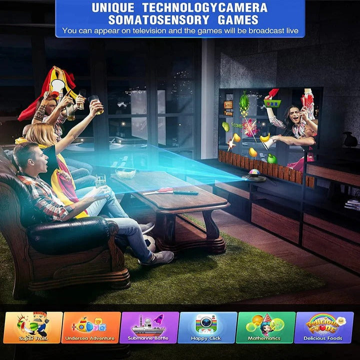 Kids Dance Mat Game with Two Wireless Controllers, Motion Camera, and 144 Dance Songs