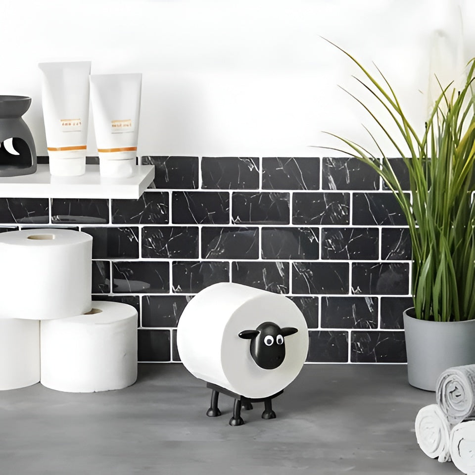 Compact Vertical Toilet Paper Holder with Stable Rounded Frame, Set of 3