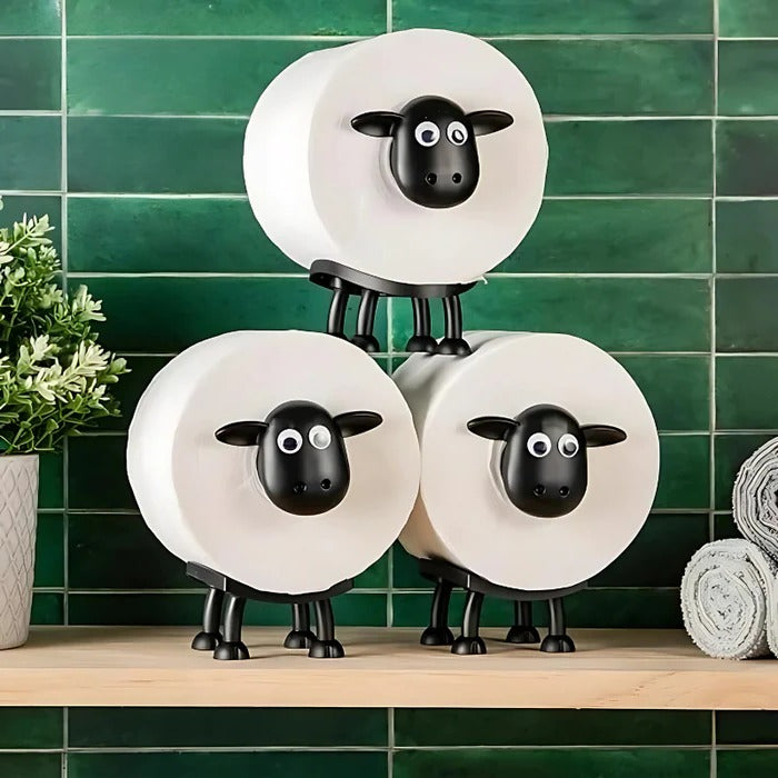 Compact Vertical Toilet Paper Holder with Stable Rounded Frame, Set of 3