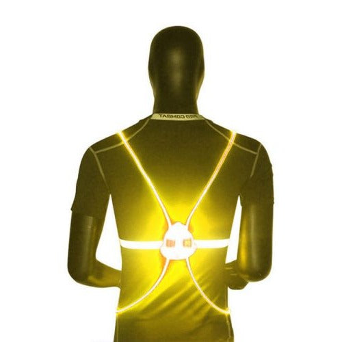 Fiber Optic Safety Vest with 360 LED Visibility and Three Light Modes