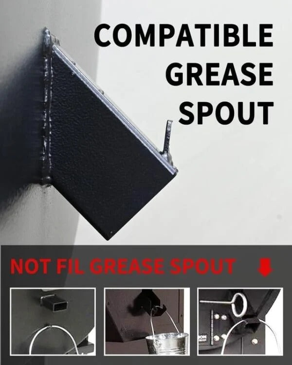 Grease Collector with Fitted Lid and Reusable Liner for Pellet Grills