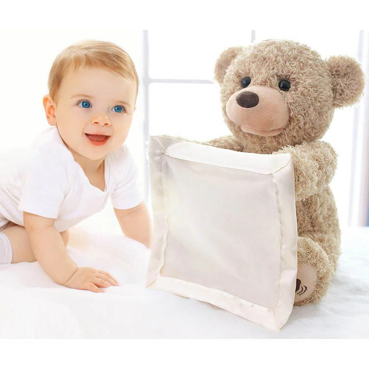 Interactive Teddy with Peek-A-Boo Movement and Music for Tummy Time
