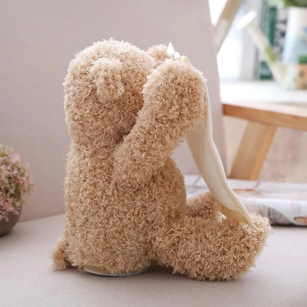 Interactive Teddy with Peek-A-Boo Movement and Music for Tummy Time