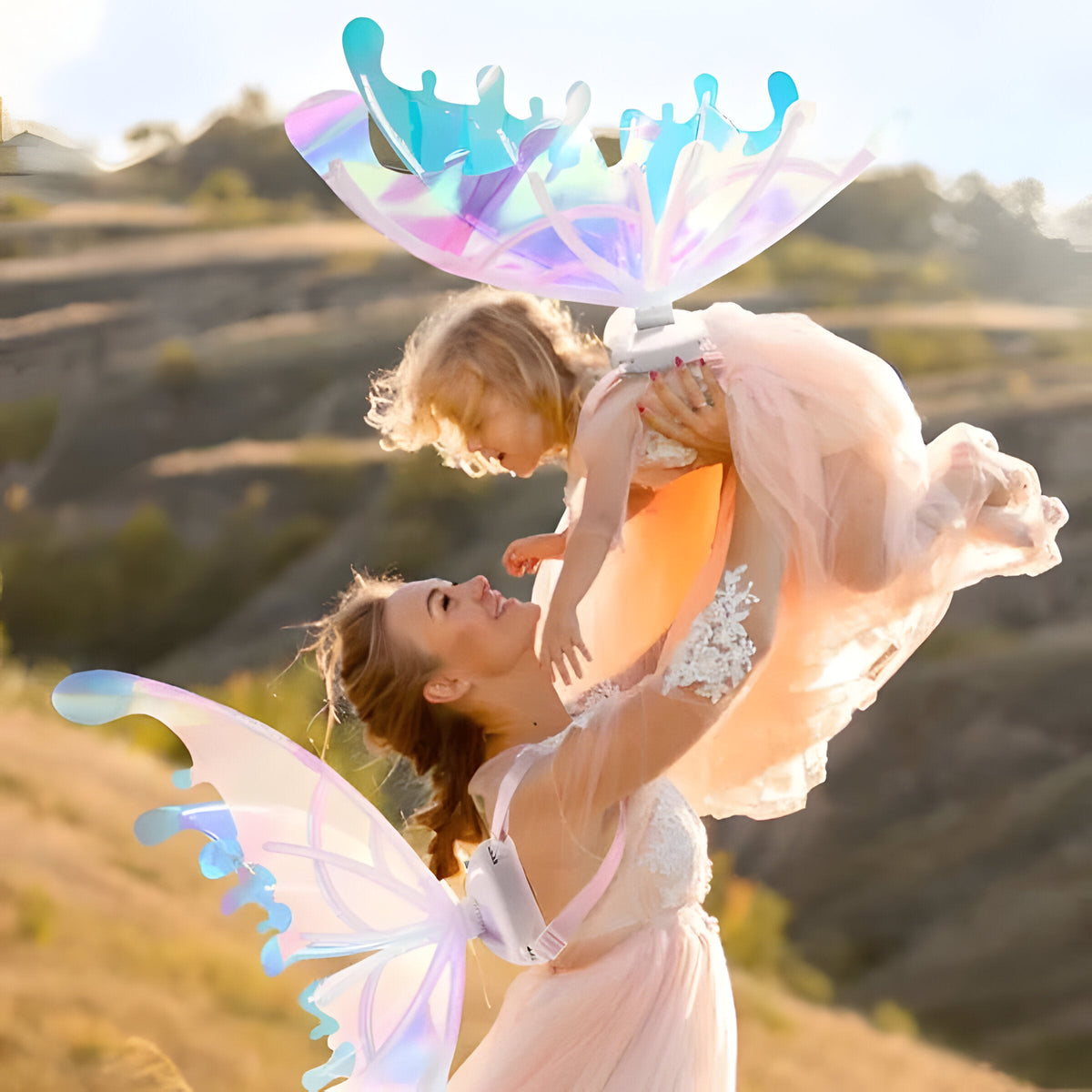 LED Butterfly Wings with Electric Flapping Motion and Lights for Kids and Adults
