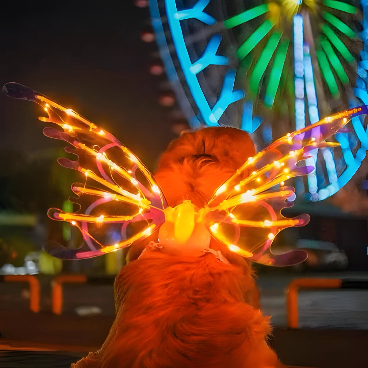 LED Butterfly Wings with Electric Flapping Motion and Lights for Kids and Adults