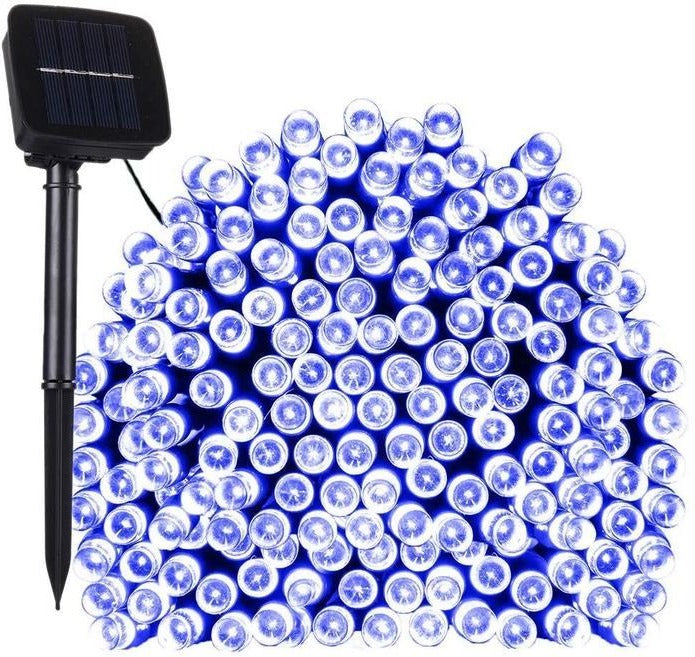 Solar LED Fairy Light String with 100 Bulbs and Automatic Dusk Activation, 17 Meters