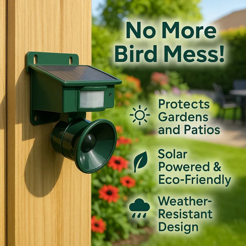 Solar Motion Sensor Bird Repeller with Infrared Detection and Adjustable Sound