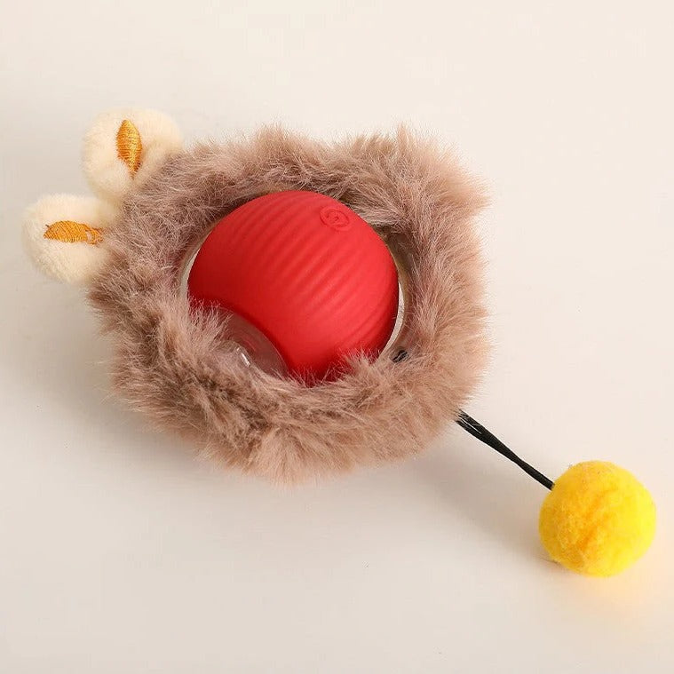 Interactive Rolling Ball Toy for Dogs with Detachable Tail and Random Movement