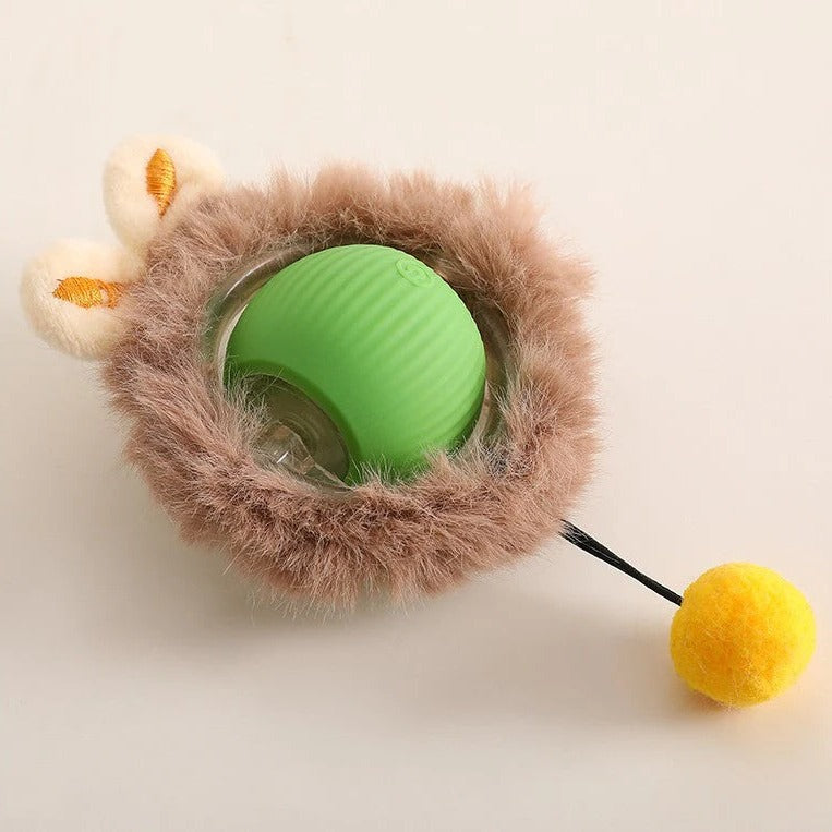 Interactive Rolling Ball Toy for Dogs with Detachable Tail and Random Movement