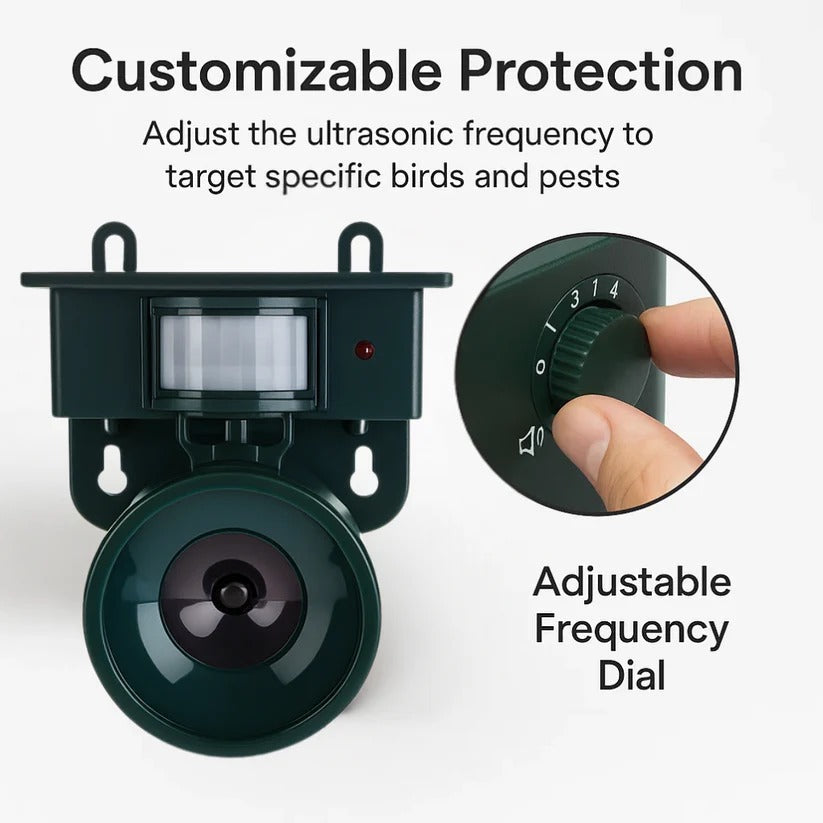 Solar Motion Sensor Bird Repeller with Infrared Detection and Adjustable Sound