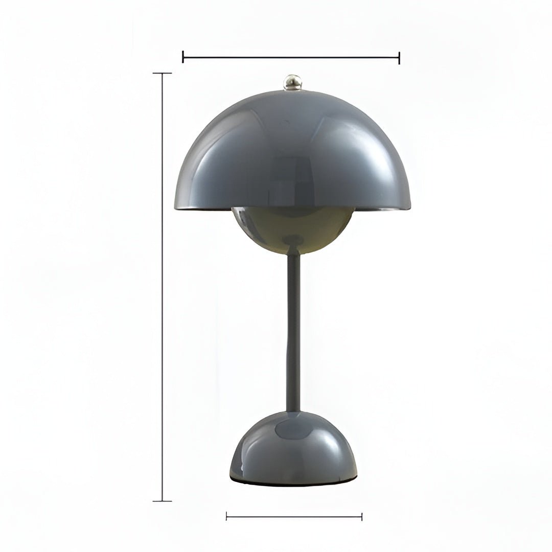 Rechargeable Mushroom Table Lamp with Touch Control and USB Charging - Alverraliving