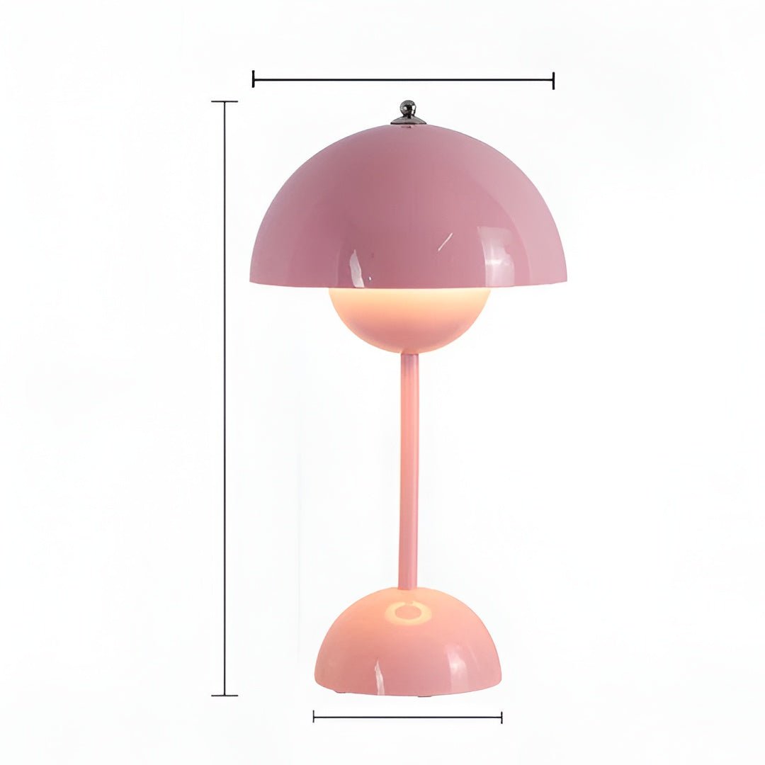 Rechargeable Mushroom Table Lamp with Touch Control and USB Charging - Alverraliving
