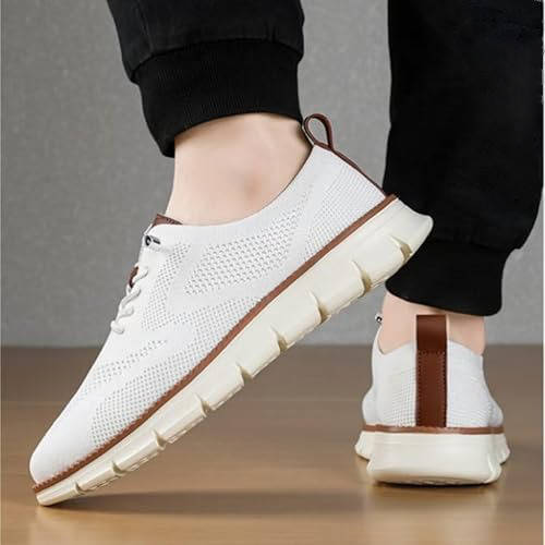 Business Casual Knit Shoes with Wide Orthopedic Toe Box and Breathable Construction