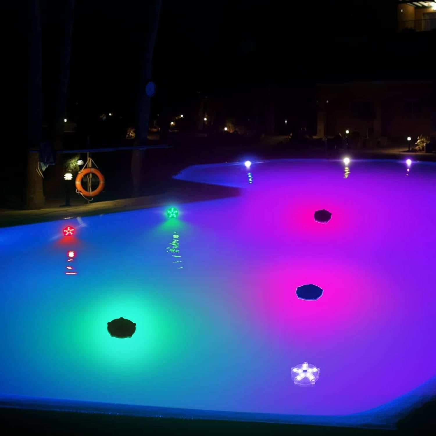 Starfish Floating Pool Light with 7 Color Modes and Magnetic Base