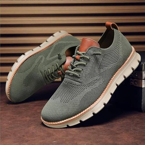 Business Casual Knit Shoes with Wide Orthopedic Toe Box and Breathable Construction