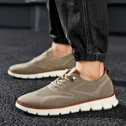 Business Casual Knit Shoes with Wide Orthopedic Toe Box and Breathable Construction
