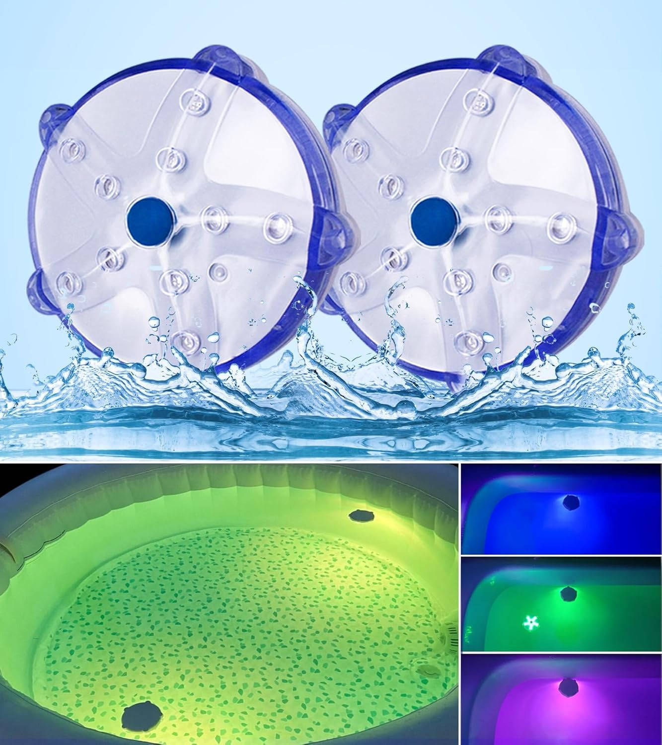 Starfish Floating Pool Light with 7 Color Modes and Magnetic Base