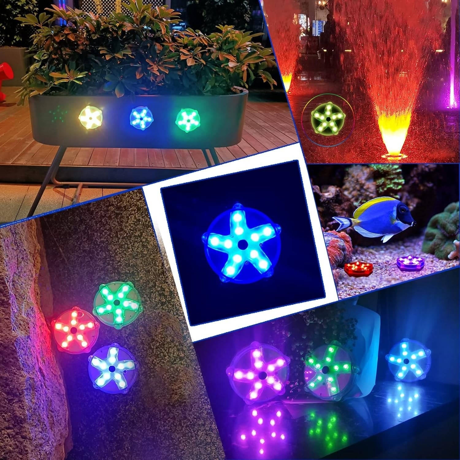 Starfish Floating Pool Light with 7 Color Modes and Magnetic Base