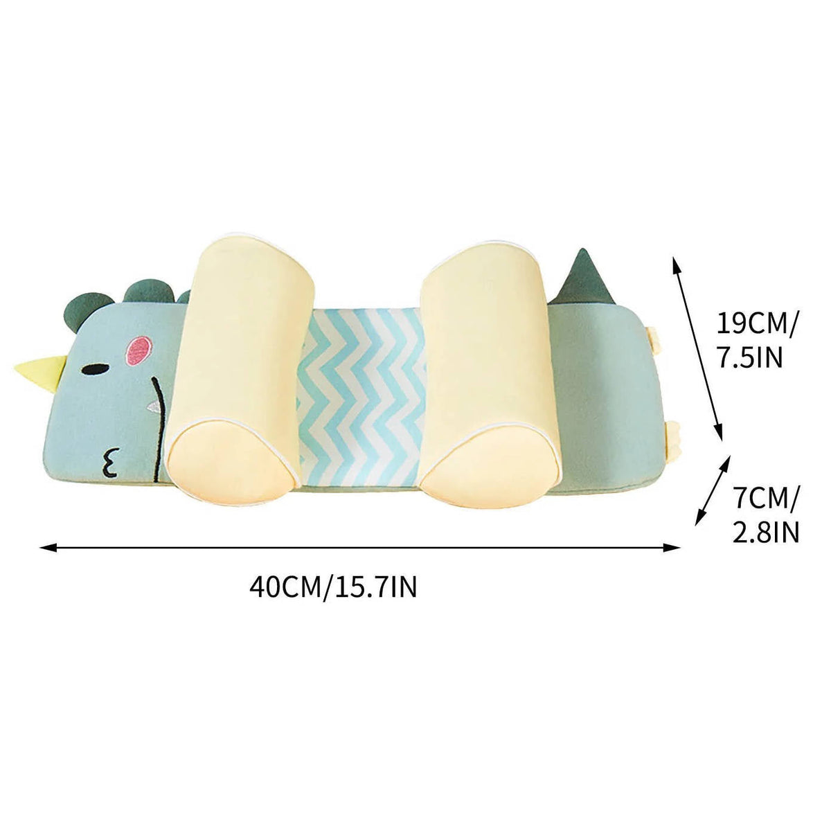 Infant Head Shaping Pillow with Adjustable Side Cushions and 3D Mesh Ventilation