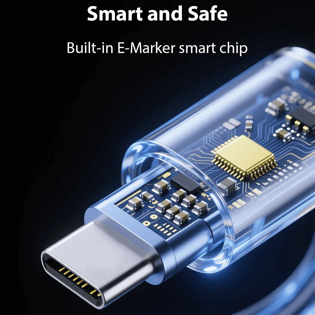 Self-Coiling Magnetic Charging Cable with Braided Fabric and Dual Port Tips