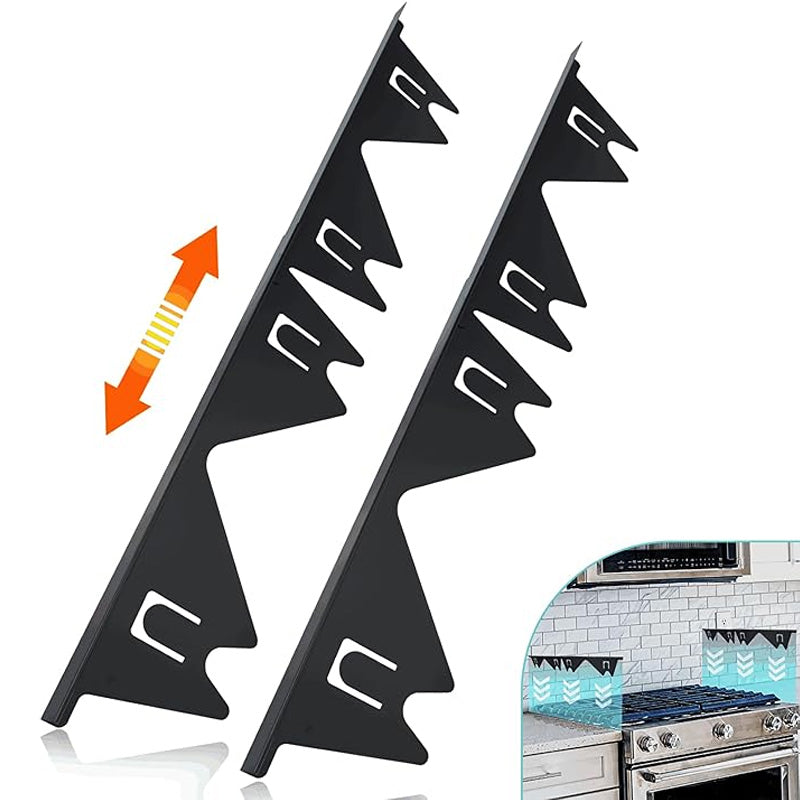 Adjustable Stainless Steel Stove Gap Cover with Telescoping Design and Heat Resistance