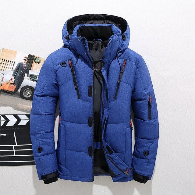Hooded Zip Jacket with Thick Polyester and Removable Hood for Fall Winter
