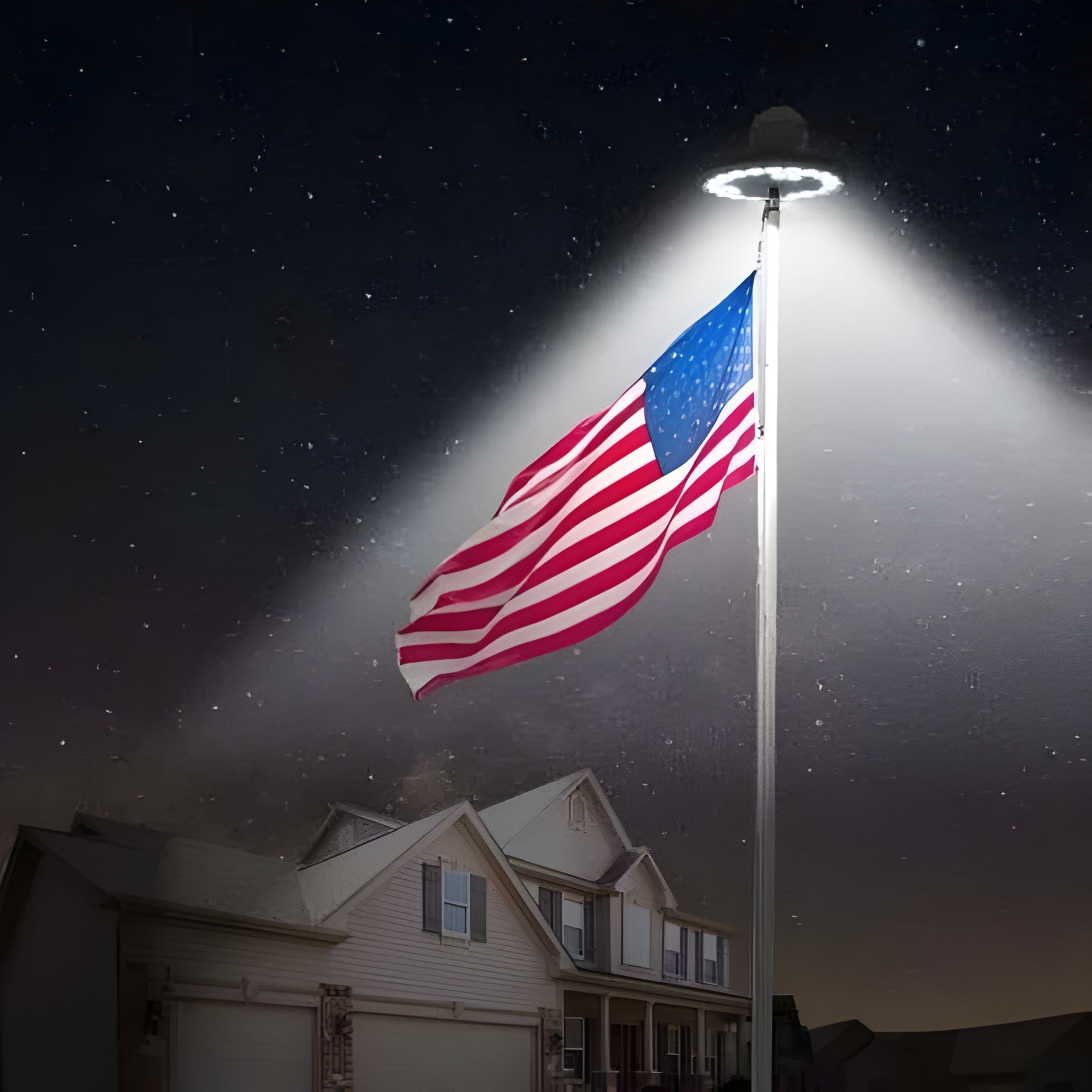 Solar Flagpole Light with 26 LED and Automatic Dusk to Dawn Operation