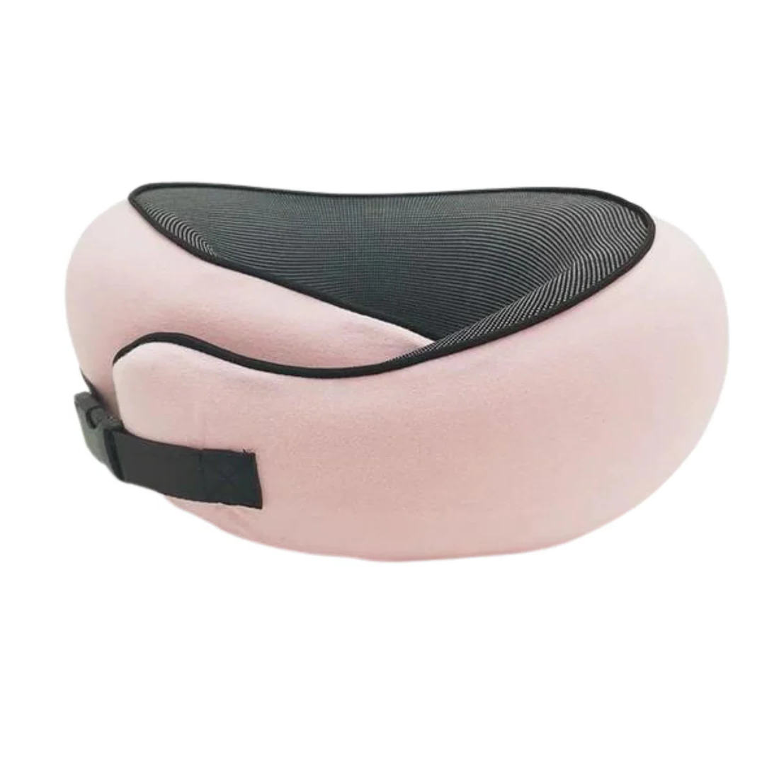 Neck Support Pillow with Snap Closure and Sleep Mask, Travel Kit